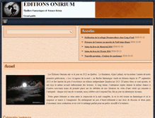 Tablet Screenshot of editions-onirium.com